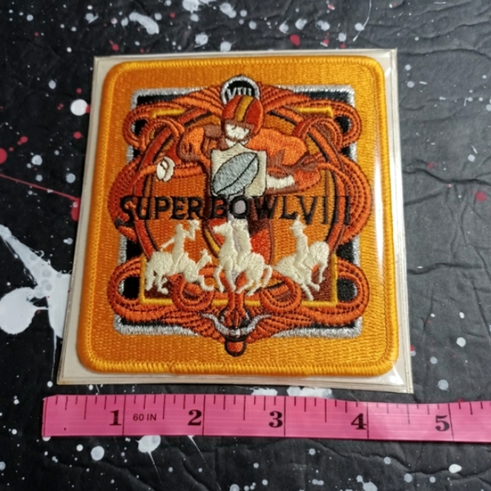 Super Bowl VIII throwback 1974 sealed deadstock NFL promo tribute patch RARE - Picture 6 of 7